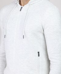 Blusao-Masculino-Slim-em-Moletom-Felpado-com-Capuz-Cinza-Mescla-Claro-9782700-Cinza_Mescla_Claro_4