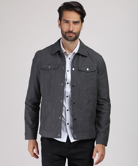 Jaqueta-Masculina-Slim-com-Bolsos-Chumbo-9783165-Chumbo_1