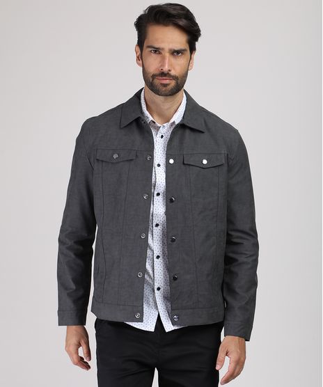 Jaqueta-Masculina-Slim-com-Bolsos-Chumbo-9783165-Chumbo_1