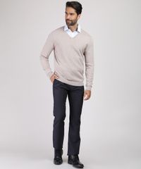 Sueter-Masculino-em-Trico-Gola-V-Kaki-9784342-Kaki_3