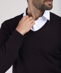 Sueter-Masculino-em-Trico-Gola-V-Vinho-9784342-Vinho_4