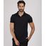 Polo-Masculina-Slim-em-Piquet-Estampada-Mini-Print-com-Bolso-Manga-Curta-Preta-9867095-Preto_1