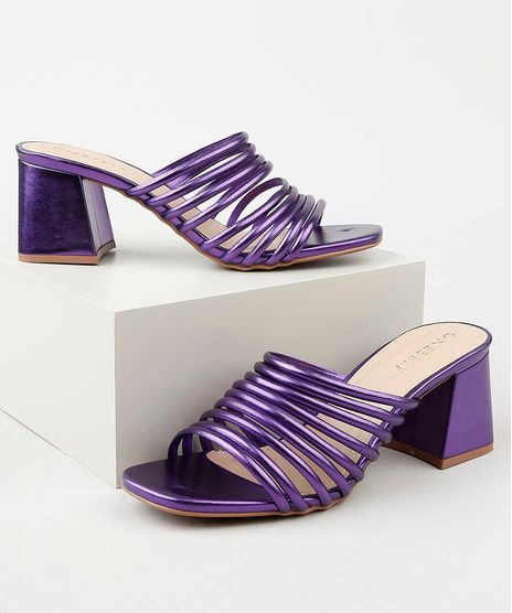 Tamanco-Feminino-Oneself-Metalizado-Salto-Medio-Roxo-9945490-Roxo_1