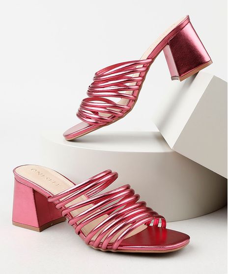 Tamanco-Feminino-Oneself-Metalizado-Salto-Medio-Rosa-Escuro-9945489-Rosa_Escuro_1