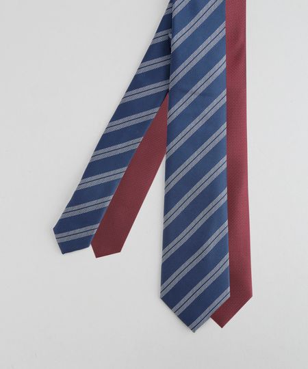 Kit-de-2-Gravatas-em-Jacquard-Multicor-8594171-Multicor_1 Kit-de-2-Gravatas-em-Jacquard-Multicor-8594171-Multicor_1