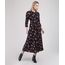 Vestido-Chemise-Feminino-Midi-Estampado-Floral-Manga-3-4-Preto-9892065-Preto_1