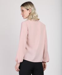 Blusa-Feminina-em-Crepe-com-Gola-Laco-Manga-Bufante-Rose-9847975-Rose_2