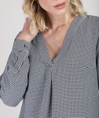Blusa-Feminina-Ampla-Estampada-Pied-de-Poule-Manga-Longa-Decote-V-Preta-9822198-Preto_4