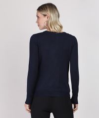 Cardigan-Feminino-Basico-em-Trico-Decote-V-Azul-Marinho-9811049-Azul_Marinho_2