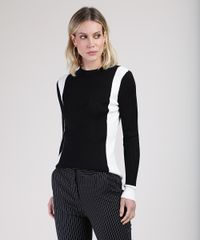 Sueter-Feminino-Bicolor-em-Trico-Decote-Redondo-Preto-9796401-Preto_1 Sueter-Feminino-Bicolor-em-Trico-Decote-Redondo-Preto-9796401-Preto_1