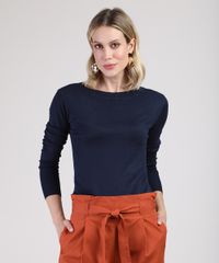 Sueter-Feminino-Basico-em-Trico-Decote-Redondo-Azul-Marinho-9811051-Azul_Marinho_1