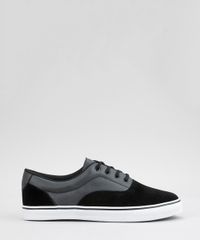 Tenis-com-Recorte-em-Camurca-Preto-8644975-Preto_1