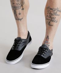 Tenis-com-Recorte-em-Camurca-Preto-8644975-Preto_2