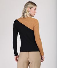 Blusa-Feminina-Canelada-Bicolor-Manga-Longa-Decote-Redondo-Preta-9879258-Preto_2