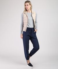 Colete-Feminino-Puffer-em-Nylon-com-Bolsos-Gola-Alta-Bege-Claro-9818695-Bege_Claro_3