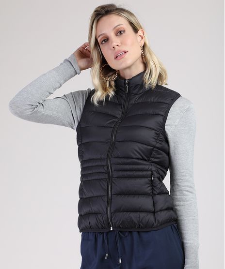 Colete-Feminino-Puffer-em-Nylon-com-Bolsos-Gola-Alta-Preto-9818695-Preto_1