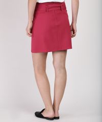 Saia-Feminina-Curta-com-Bolsos-e-Faixa-para-Amarrar-Vermelha-9862757-Vermelho_2