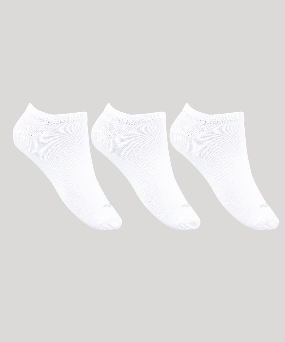 Kit de 3 Meias Masculinas Mash Soquete Branco