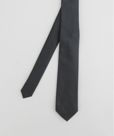 Gravata-em-Jacquard-Estampada-de-Poa-Preta-8594180-Preto_1