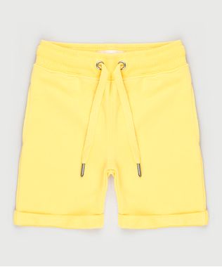 Bermuda-Infantil-em-Moletom-com-Cordao-e-Barra-Dobrada-Amarela-9791583-Amarelo_1