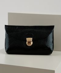 Pochete-Feminina-Pequena-Envelope-Texturizada-Cobra-Preta-9865179-Preto_2