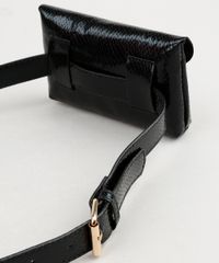 Pochete-Feminina-Pequena-Envelope-Texturizada-Cobra-Preta-9865179-Preto_3