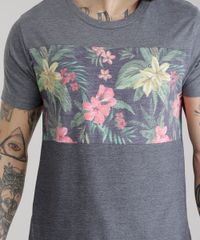 Camiseta-com-Estampa-Floral-Cinza-Mescla-8673730-Cinza_Mescla_4