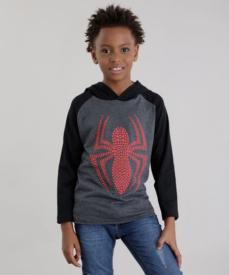 Camiseta-com-Capuz-Homem-Aranha-Cinza-Mescla-Escuro-8630103-Cinza_Mescla_Escuro_1
