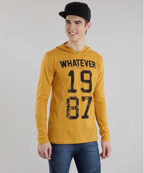 Camiseta-com-Capuz--Whatever-Human-Nature--Caramelo-8630450-Caramelo_1