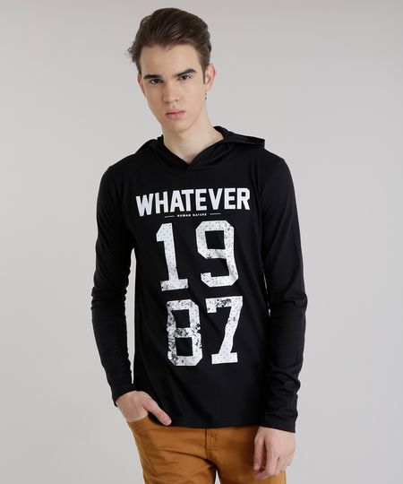 Camiseta-com-Capuz--Whatever-Human-Nature--Preta-8630450-Preto_1 Camiseta-com-Capuz--Whatever-Human-Nature--Preta-8630450-Preto_1