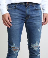 Calca-Jeans-Masculina-Skinny-Destroyed-Azul-Medio-9791484-Azul_Medio_2