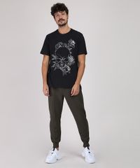 Camiseta-Masculina-Caveira-com-Flores-Manga-Curta-Gola-Careca-Preta-9948674-Preto_3