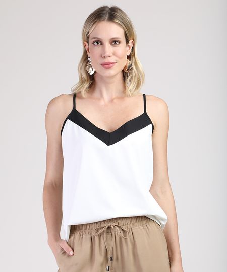 Regata-Feminina-Ampla-Bicolor-com-Recorte-Alca-Fina-Decote-V-Off-White-9787452-Off_White_1 Regata-Feminina-Ampla-Bicolor-com-Recorte-Alca-Fina-Decote-V-Off-White-9787452-Off_White_1