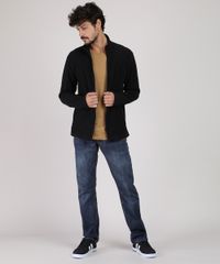 Blusao-Masculino-Basico-em-Fleece-com-Bolsos-Preto-9783388-Preto_3