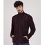 Blusao-Masculino-Basico-em-Fleece-com-Bolsos-Marrom-Escuro-9783388-Marrom_Escuro_1