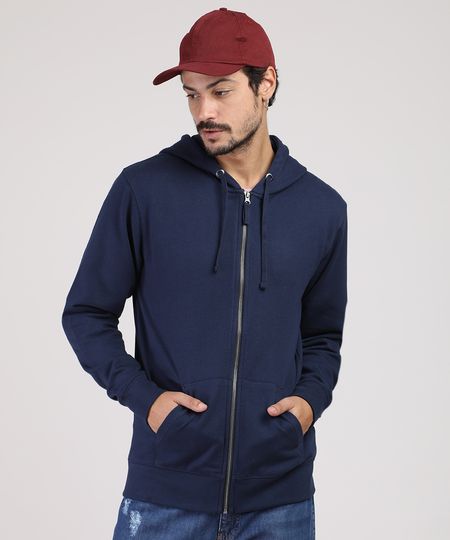Blusao-Masculino-Basico-em-Moletom-com-Capuz-e-Bolso-Azul-Marinho-9828994-Azul_Marinho_1