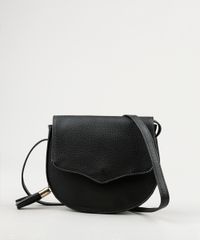 Bolsa-Feminina-Transversal-Pequena-com-Tassel-Preta-8369122-Preto_1