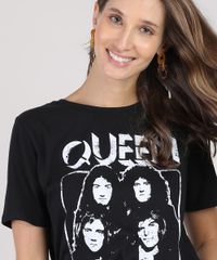 Blusa-Feminina-de-Banda-Queen-Manga-Curta-Decote-Redondo-Preta-9836940-Preto_4
