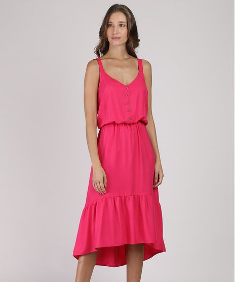 Vestido-Feminino-Midi-Mullet-com-Botoes-Alca-Media-Pink-9941729-Pink_1