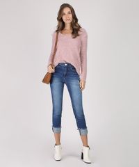 Calca-Jeans-Feminina-Skinny-Cropped-Cintura-Alta-com-Barra-Dobrada-Azul-Escuro-9945403-Azul_Escuro_3