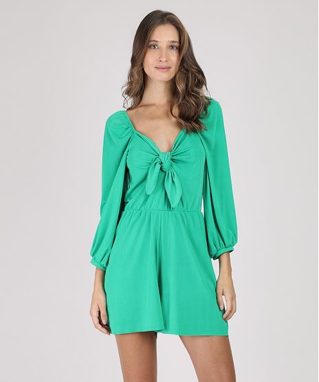 Macaquinho-Feminino-Canelado-com-No-Manga-Bufante-Verde-9941792-Verde_1