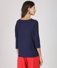 Blusa-Feminina-Ampla-Manga-3-4-Decote-Redondo-Azul-Marinho-9509004-Azul_Marinho_2