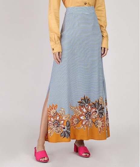 Saia-Feminina-Longa-Listrada-com-Flores-e-Fenda-Off-White-9818102-Off_White_1