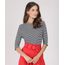 Blusa-Feminina-Canelada-Listrada-Manga-3-4-Decote-Redondo-Preta-9941872-Preto_1