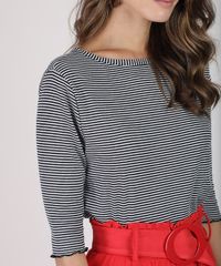 Blusa-Feminina-Canelada-Listrada-Manga-3-4-Decote-Redondo-Preta-9941872-Preto_4