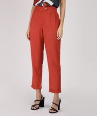 Calca-Feminina-Carrot-Cintura-Alta-Alfaiatada-Cobre-9802995-Cobre_1