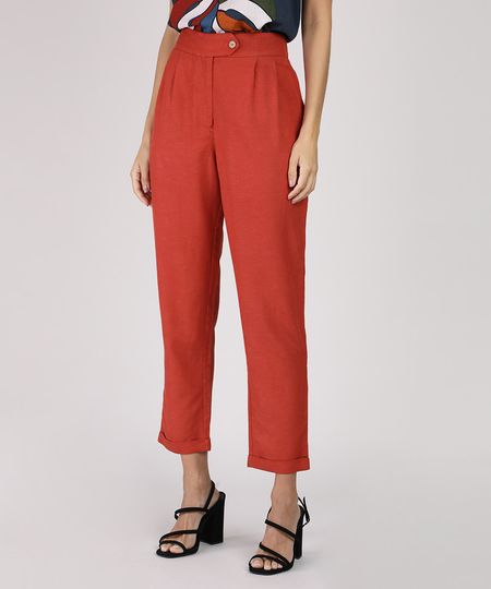 Calca-Feminina-Carrot-Cintura-Alta-Alfaiatada-Cobre-9802995-Cobre_1 Calca-Feminina-Carrot-Cintura-Alta-Alfaiatada-Cobre-9802995-Cobre_1