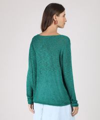 Sueter-Feminino-Amplo-em-Trico-Flame-Decote-V-Verde-9806261-Verde_2