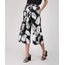 Calca-Feminina-Pantacourt-Cintura-Media-Estampada-de-Folhagem-com-Faixa-para-Amarrar-Preta-9942625-Preto_1