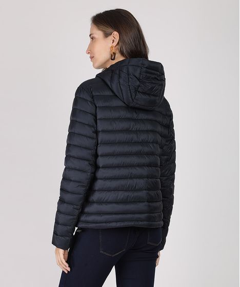 jaqueta de nylon feminina com capuz